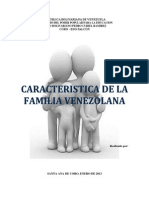 Caracteristica de La Familia Venezolana