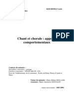 Chant Et Chorale Apport Comportementaux