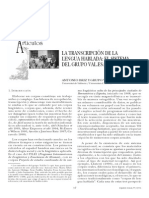 La Transcripción de La Lengua Hablada PDF