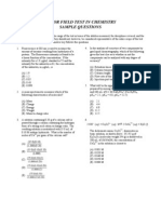 Chemistry GRE Sample