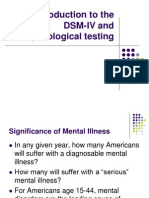 Introduction To The DSM-IV and Psychological Testing