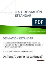 Varianza y Desviación Estándar