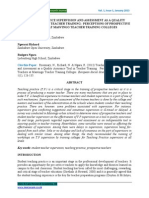 Teaching Practice Supervision and Assessment As A Quality Assurance Tool in Teacher Training Perceptions of Prospective Teachers at Masvingo Teacher Training Colleges