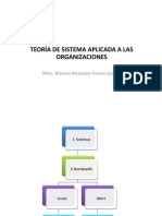 Teoría de Sistemas Aplicada A Las Organizaciones