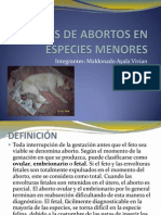 Causas de Abortos en Especies Menores