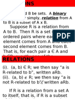 Definition: Let A and B Be Sets. A Binary Tobisa Ofaxb.: Relation, or Simply, Relation From A