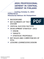 Towards Professional Management in Central Government in Finland