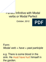 Perfect Infinitive With Modal Verbs or Modal Perfect