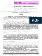 Understanding Manufacturing Strategy and Its Implications PDF