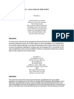 Heir Conditioning: Analysis of The Poem: Meaning