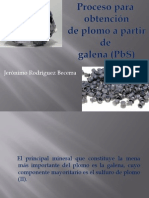 Jeronimo Rodriguez Proceso para La Obtención de Plomo A Partir de Galena