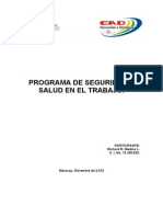 Programa de Seguridad y Salud en El Trabajo