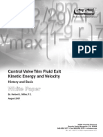 896 WP Control Valve Trim Fluid Exit Kinetic Energy and Velocity PDF