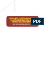 Procesos Pedagógicos en La Secuencia Didáctica de La Sesión de Aprendizaje PDF