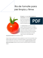 Mascarilla de Tomate para Una Piel Limpia y Firme