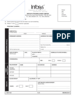 Infosys Application Form