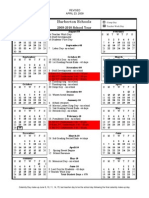 2009-2010 School Calendar