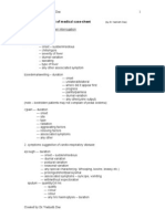 Format of Medical Case-Sheet: Created by DR - Vashisth Das 1