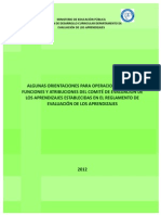 Orientaciones para Operacionalizar Funciones Del COMITE DE EVALUACIÓN) PDF