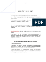 L I M I T A T I O N A C T.doc by Justice KT Sankaran of Kerala High Court