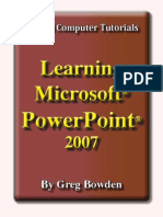 Learning Microsoft PowerPoint 2007