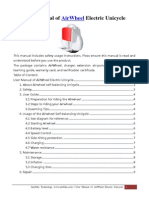 Airebike-User Manual of AirWheel Unicycle - 201301029