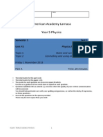 Edecel GCSE Physics P2 Topic 1 and Topic 2 TS Test 13 - 14