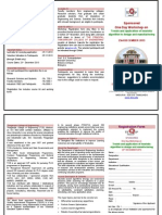 Sponsored One Day Workshop On: Trends and Application of Heuristic Algorithm in Design and Manufacturing