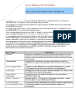 Notes Stereotype Formation