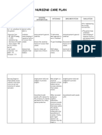 Nursing Care Plan