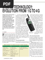 Mobile Technology: Evolution From 1G To 4G: Communications