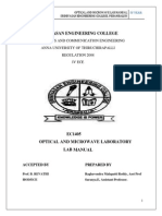 Optical and Microwave Lab Manual PDF