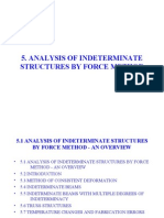 Analysis of Indeterminate Structures by Force Method