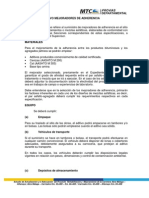 Especificaciones Tecnicas de Aditivo Mejoradores de Adherencia