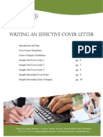 Writing An Effective Cover Letter: O C S - C C, R 8 - B S U (508) 531-1328 - at - .