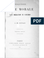 Guyau - Esquisse D'une Morale Sans Obligation Ni Sanction