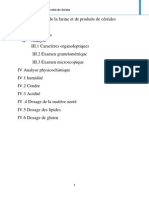 Analyse de La Farine Et Produits de Ble