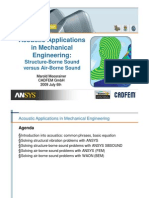 Acoustic Applications in Mechanical Engineering:: Structure-Borne Sound Versus Air-Borne Sound