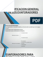 Clasificacion General de Los Evaporadores