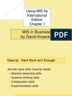 Using MIS 5e International Edition: MIS in Business by David Kroenke