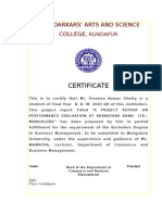 Certificate: Bhandarkars' Arts and Science College