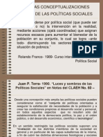 Algunas Conceptualizaciones Acerca de Las Politicas Sociales