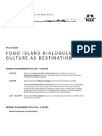 Fogo Island Dialogues: Culture As Destination (PROGRAM)