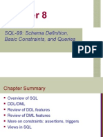 SQL-99: Schema Definition, Basic Constraints, and Queries