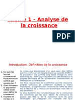 Thème 1 - L'analyse de La Croissance