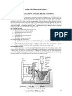 1.6.1 Die Casting (Pressure Die Casting) : Module-I of Manufacturing Science-I