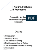 Writing Nature, Characteristics and Processes