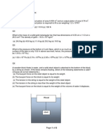 Questions - Mechanical Engineering Principle Lecture and Tutorial - Covering Basics On Distance, Velocity, Time, Pendulum, Hydrostatic Pressure, Fluids, Solids, Etc