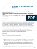 Declaracion Lisboa Derechos Del Paciente