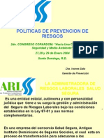 Política de Prev. de Riesgos, Dra. Ivonne Soto